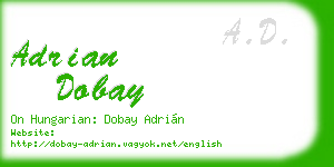 adrian dobay business card